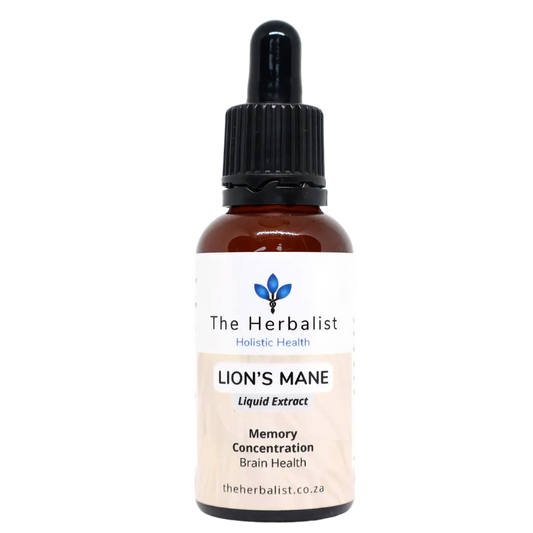 The Herbalist Lion’s Mane Liquid Extract – Natural brain support for memory, focus, stress relief, and immune health with organic mushroom extract.