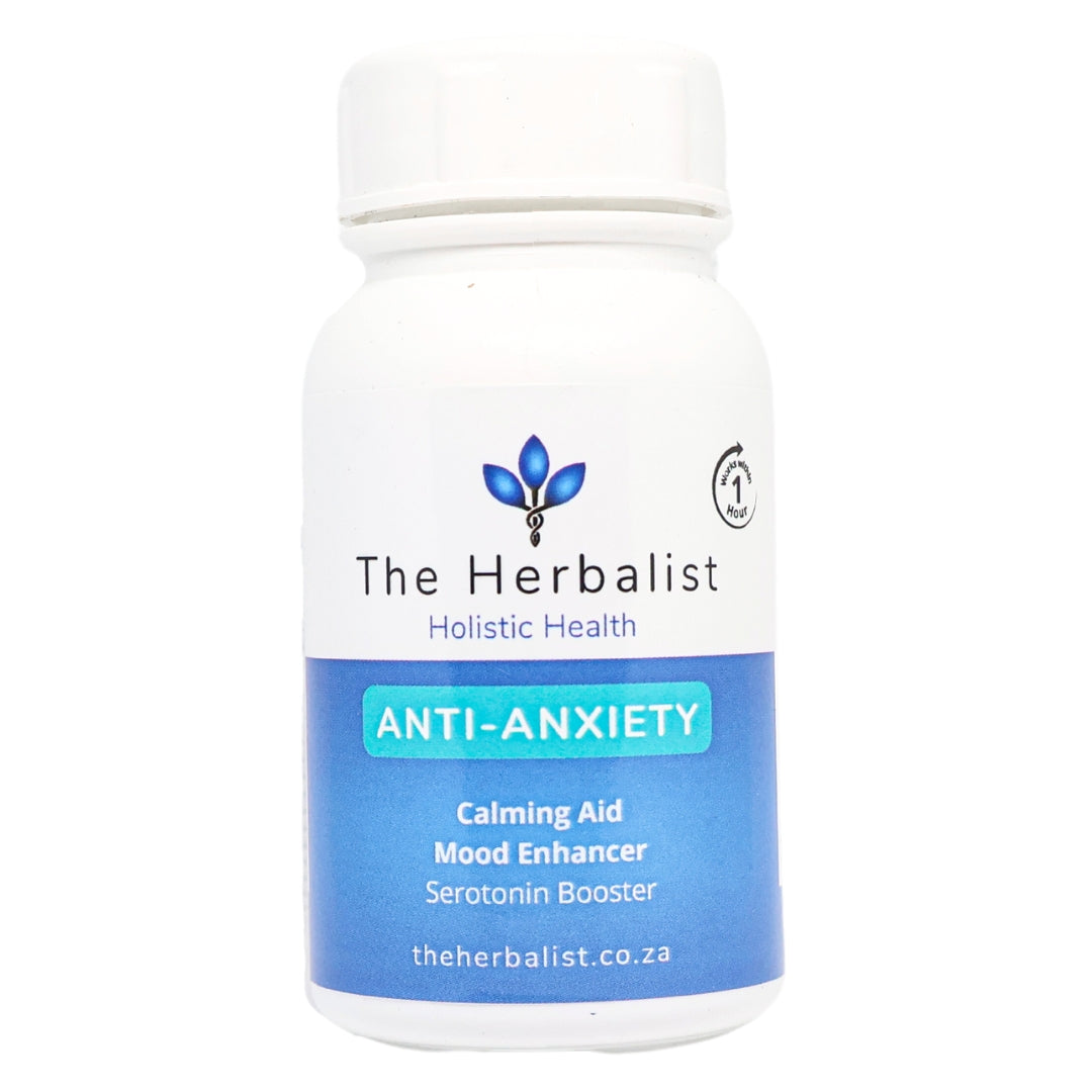 The Herbalist Anti-Anxiety Capsules – Natural calming support with serotonin-boosting herbs for mood and stress relief.