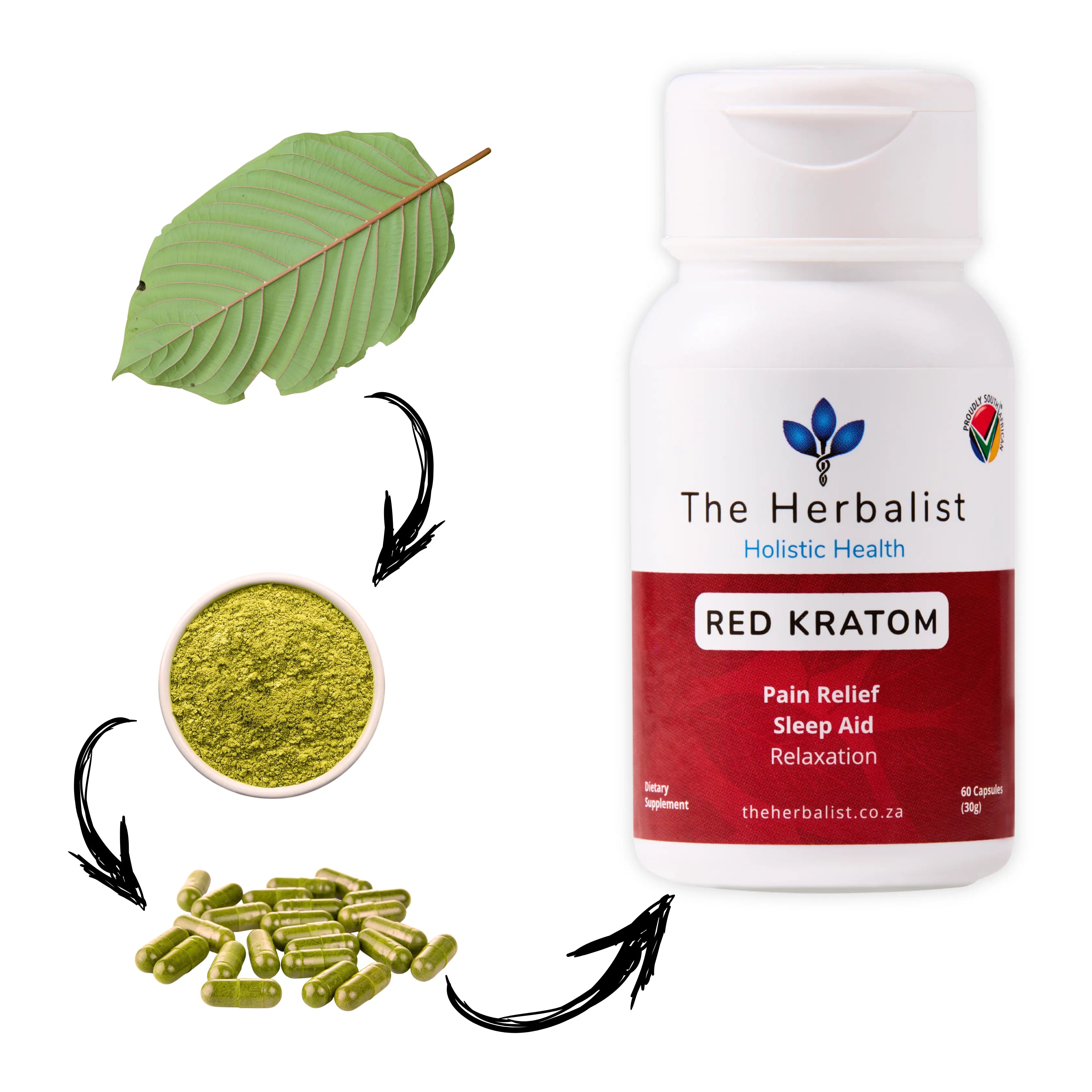 Red Kratom 60 Capsules